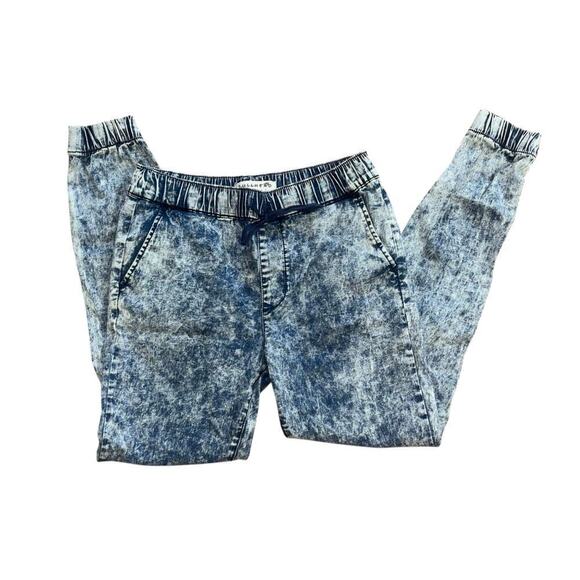 Bullhead Acid Wash Jogger Denim Pants Women’s S Skater Casual Punk Grunge Street - Picture 1 of 10